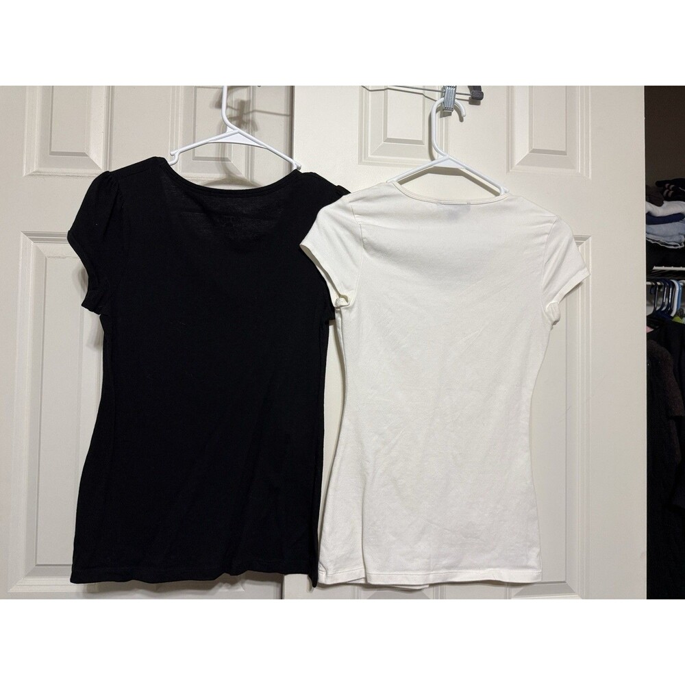 Y2K Express Old, Navy Vintage 1 Ivory 1 Black Lot Of 2, Size Small T Shirts Tops - Picture 6 of 6
